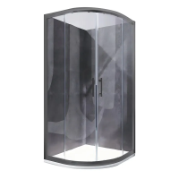 Душова кабіна SR-SC04-TR-07/90x90x195/без піддону/прозоре скло/Easy Clean/5мм/GRAPHITE (KR5362)